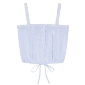 Katie J NYC Willow Tween Lace Top Baby Blue NEW Size Large 12